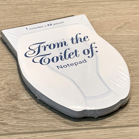 Funny FROM THE TOILET Notepad & Pencil Set NWT - Picture 2 of 6